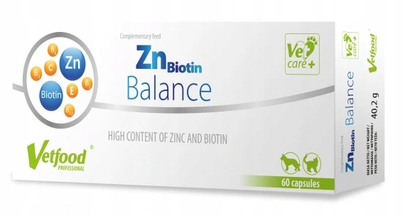 Levně Vetfood ZnBiotin Balance 60 kapslí zinek biotin