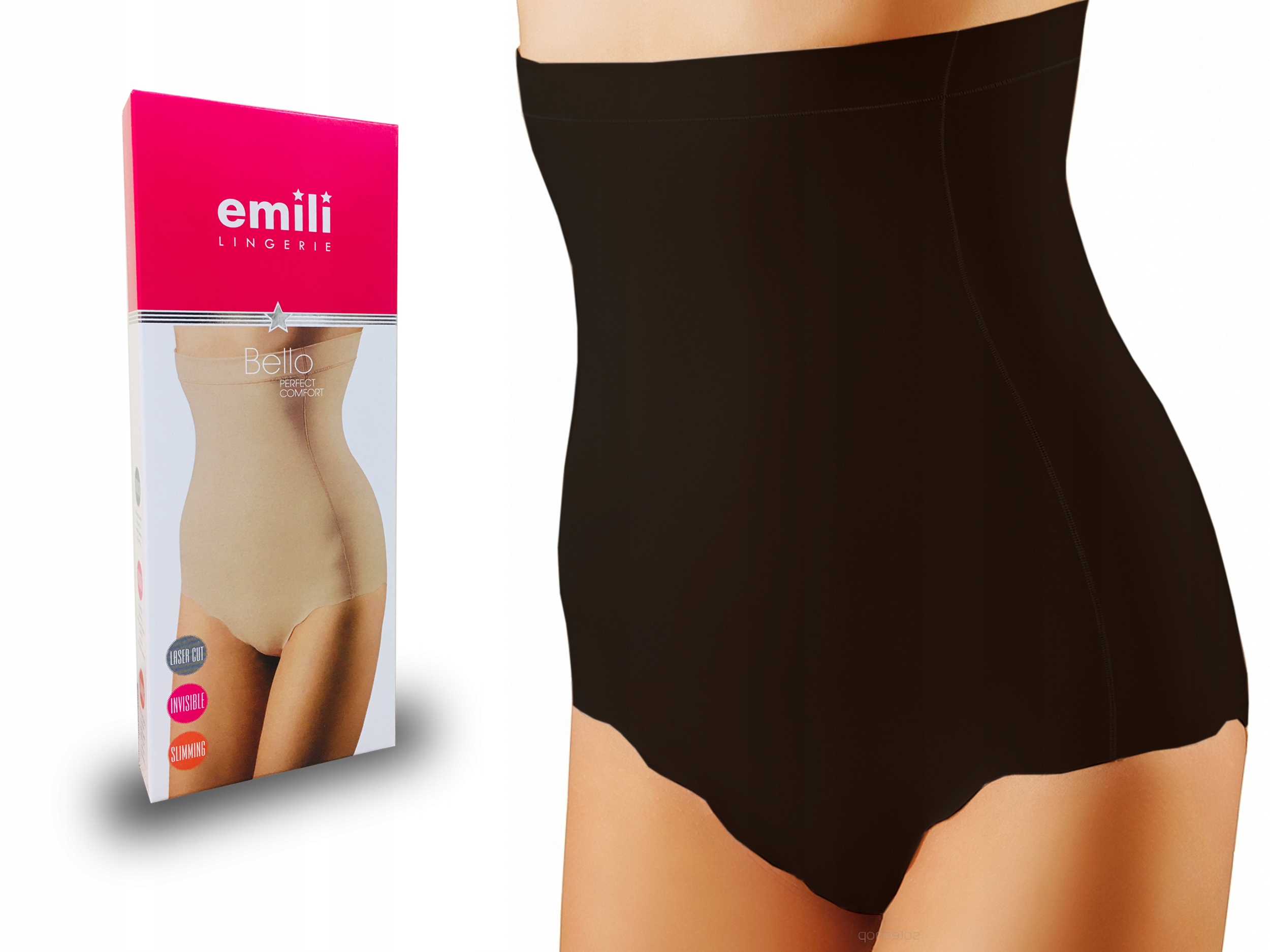 

Emili Bello Wysokie Figi Wyszczuplające Czarny M