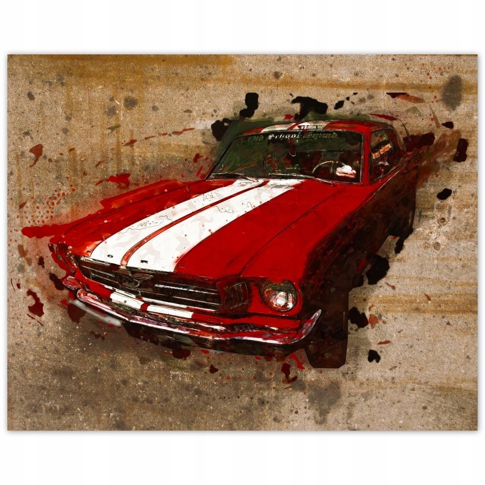 

Plakat 50x40 Czerwony Ford Mustang Usa