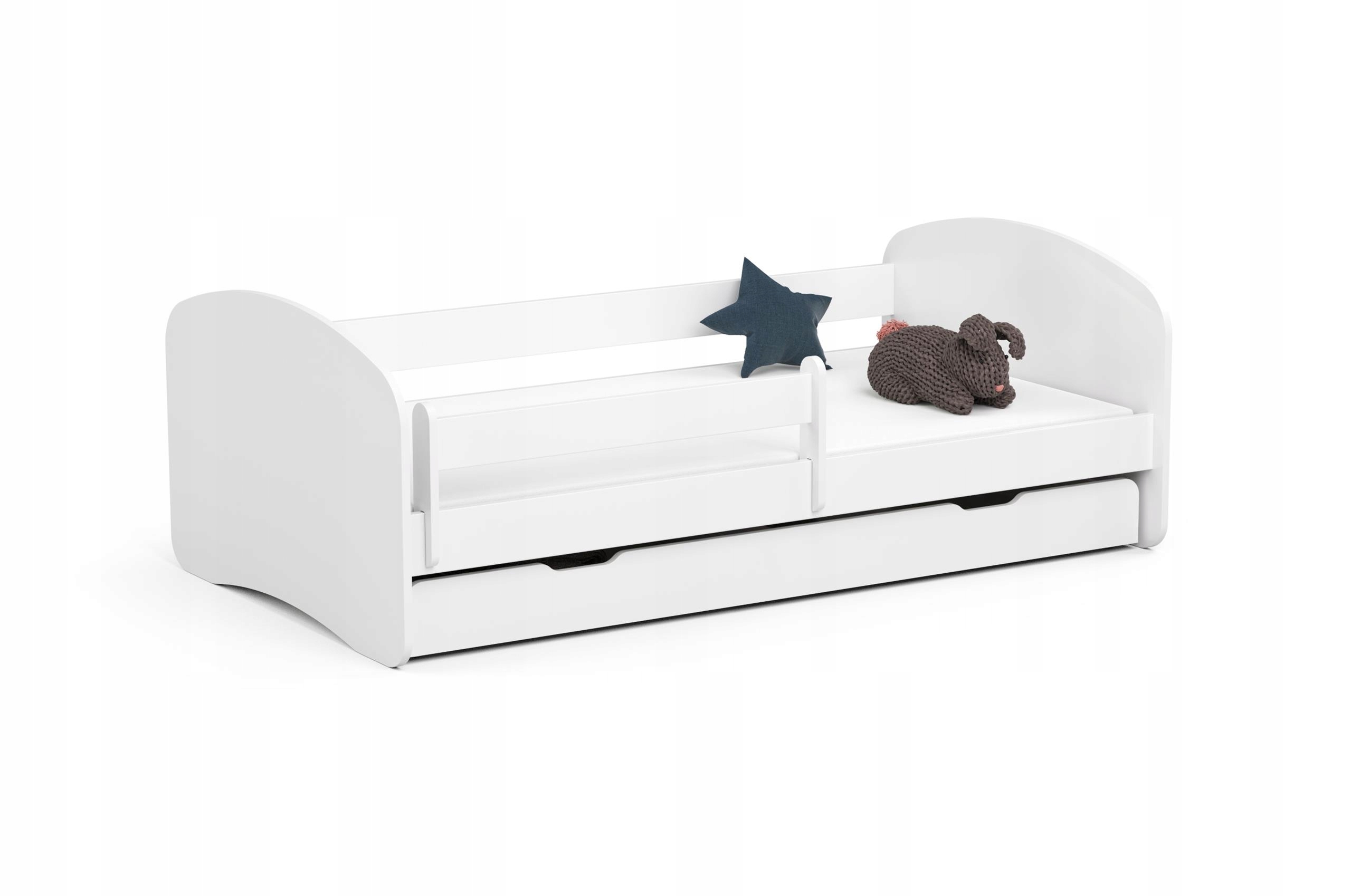 Detská posteľ Smile 180x90 biela s matracom Akd