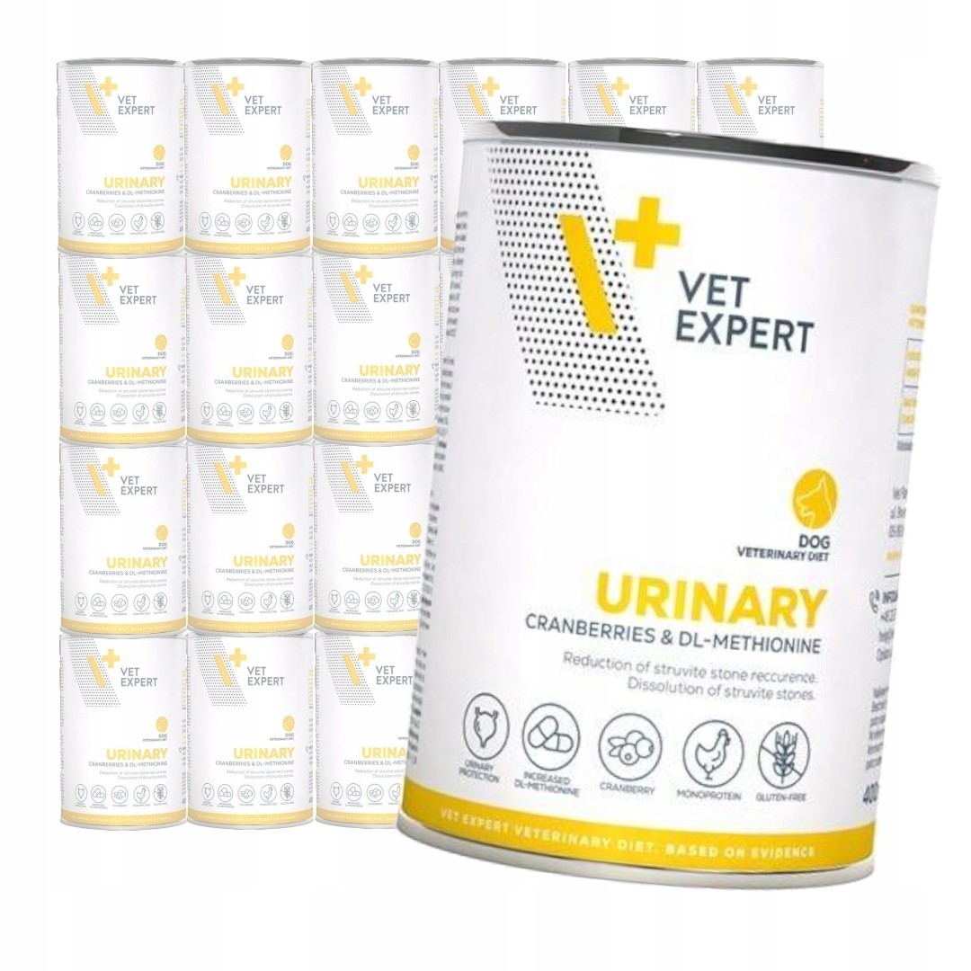 Levně Vet Expert Urinary Vlhké Krmivo veterinární pro psa s kuřecím masem 24x400 g