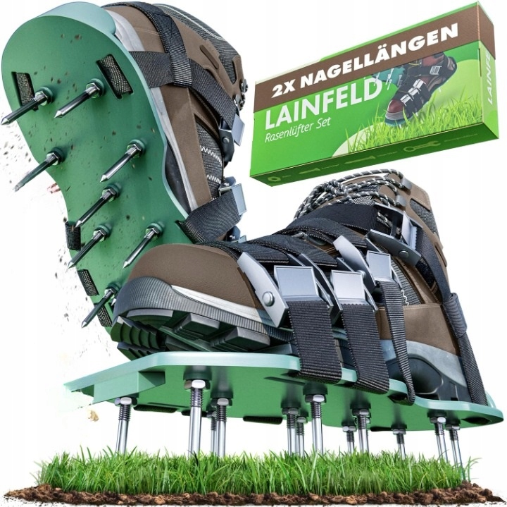 NAPOWIETRZACZ TRAWNIKA AERATOR BUTY Z KOLCAMI DO OGRÓDU WERTYKULATOR