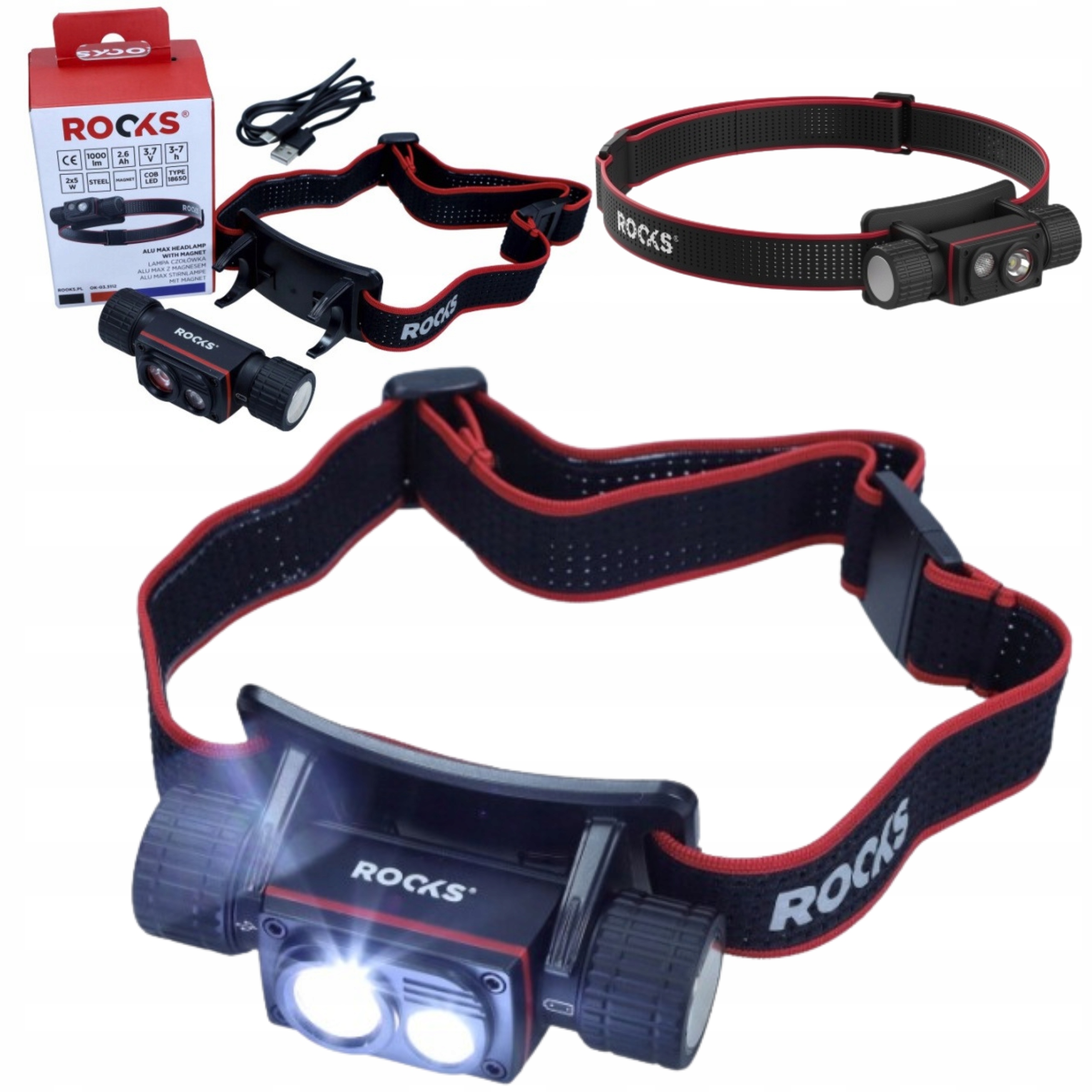 Lampa Czołówka Strong Alu Z Magnesem, 1000 Lum, 2600 Mah