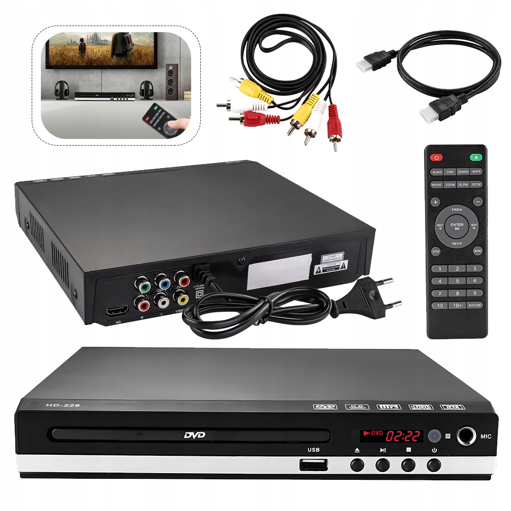 DVD Přehrávač K Televizoru, Hdmi Port A Usb Port, VCD Přehrávače Do Domácnosti