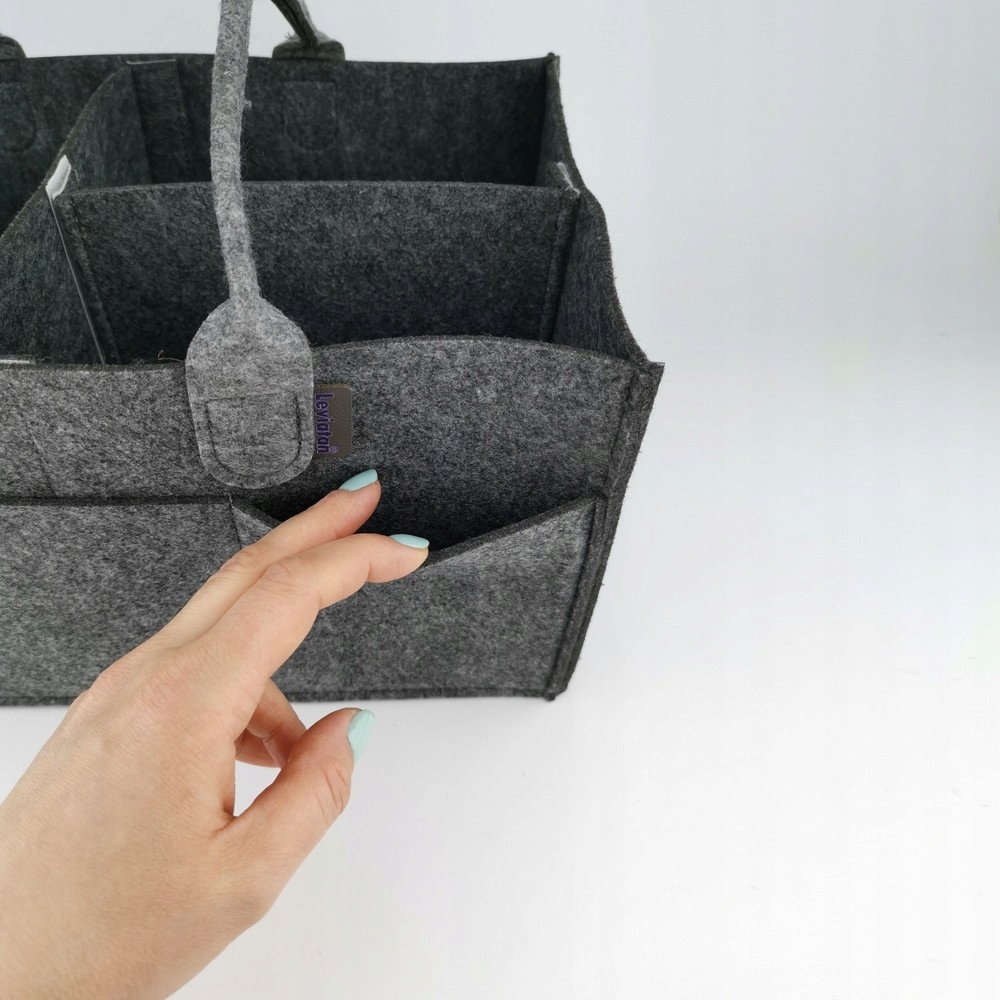 TORBA FILCOWA ORGANIZER na pieluszki KANGOO TORBA DLA MAMY I DZIECKA Wysokość 18 cm