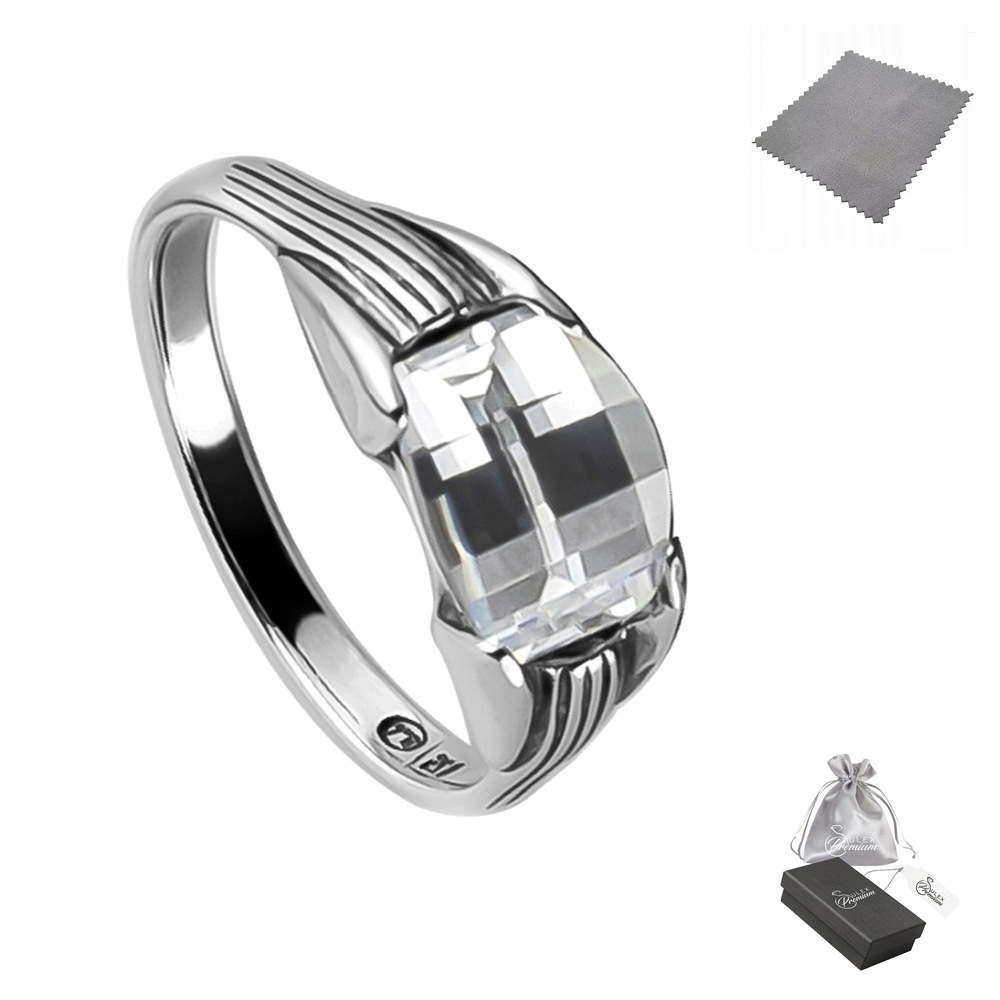 Prstýnek Stříbro ryzost 925 Elegantní s fazetovanou zirkonií vel.