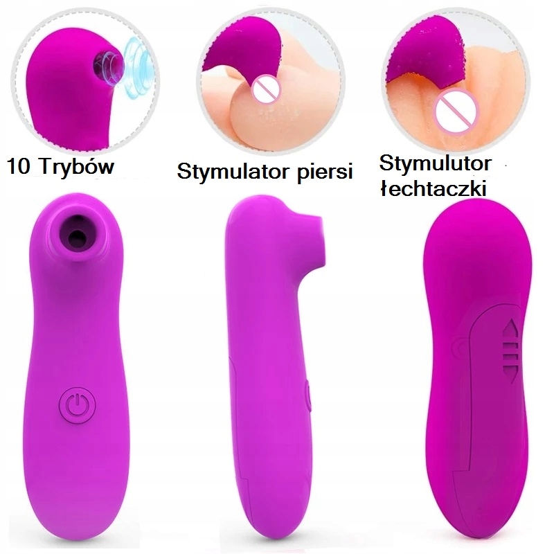 WIBRATOR ŁECHTACZKOWY, SSĄCY SUTKI CIPKĘ MASAŻER Marka inna