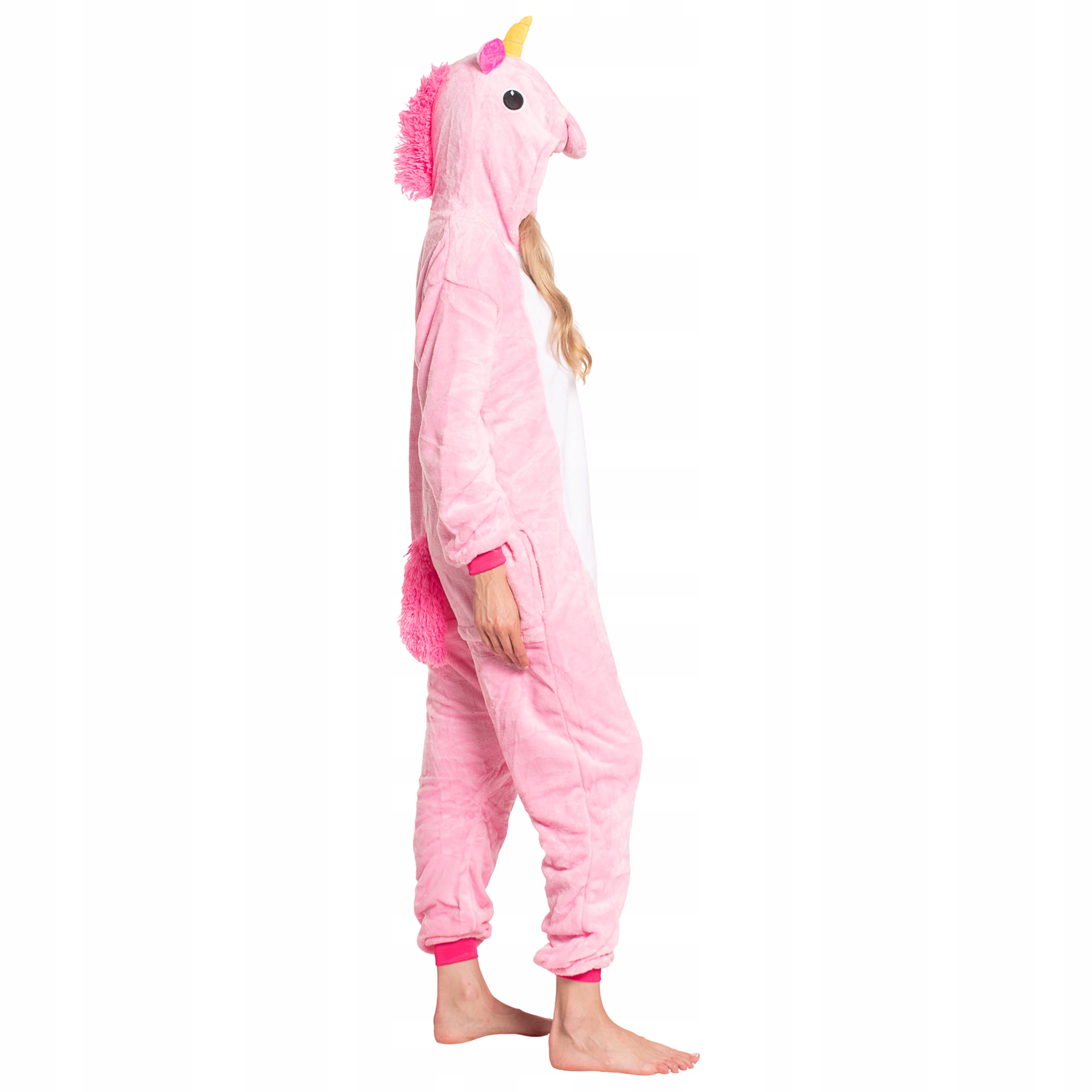 Dámské pyžamo kombinéza Kigurumi Onesie kostým Pegas růžový 145-155 cm S