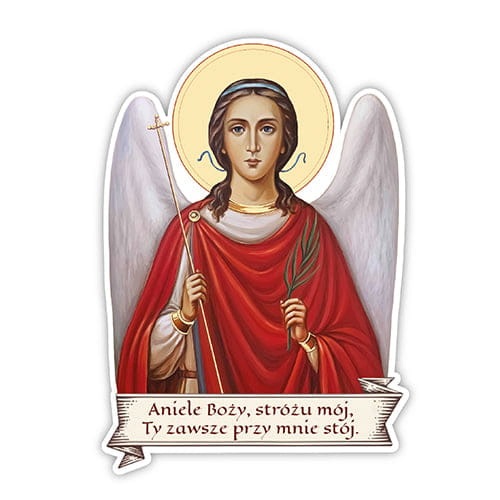 Náboženská nálepka s andělem strážným Síla a ochrana v jednom Set