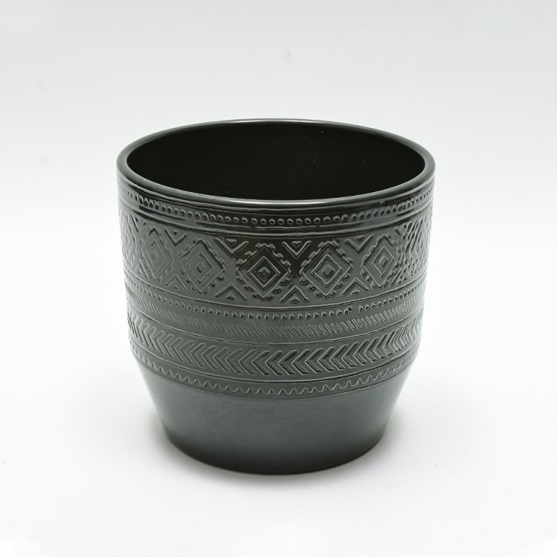 Osłonka Ceramiczna Indian Grafitowa Wysokość produktu 15 cm