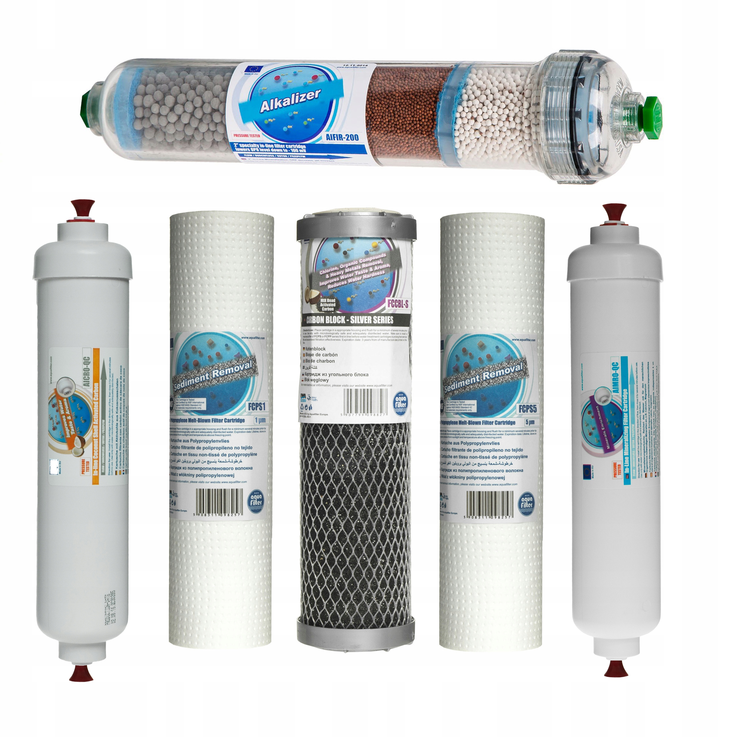 

Komplet Wkładów Redox Osmoza Aquafilter RO7 Qc