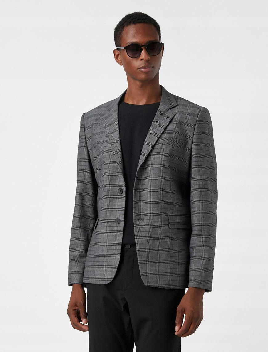 Koton Sako Šedé S Kostkovaným Vzorem 46 5_A