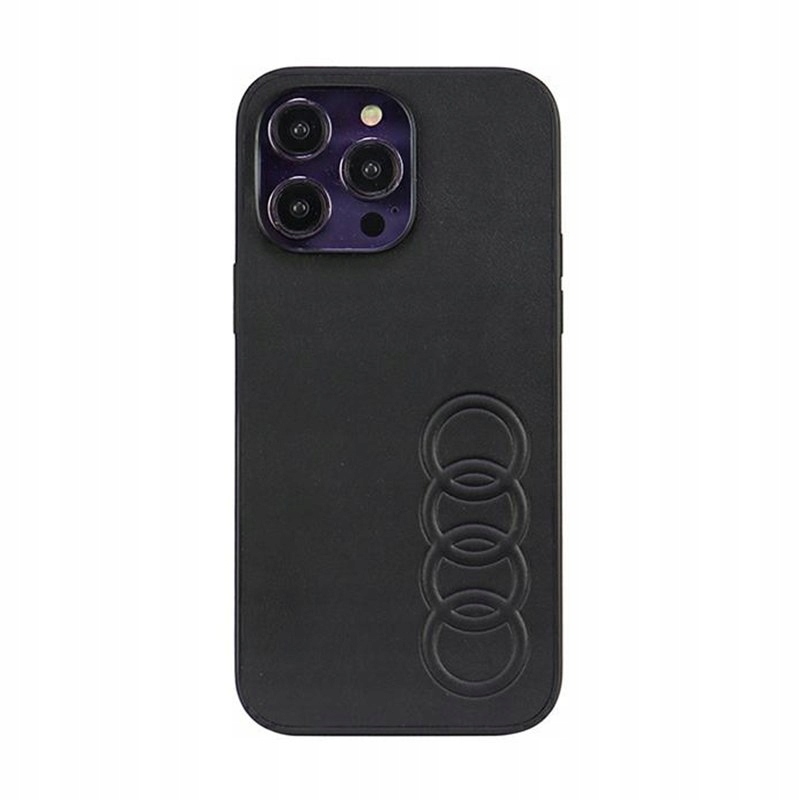 Audi Synthetic Leather Etui iPhone 14 Pro Max (Czarny)