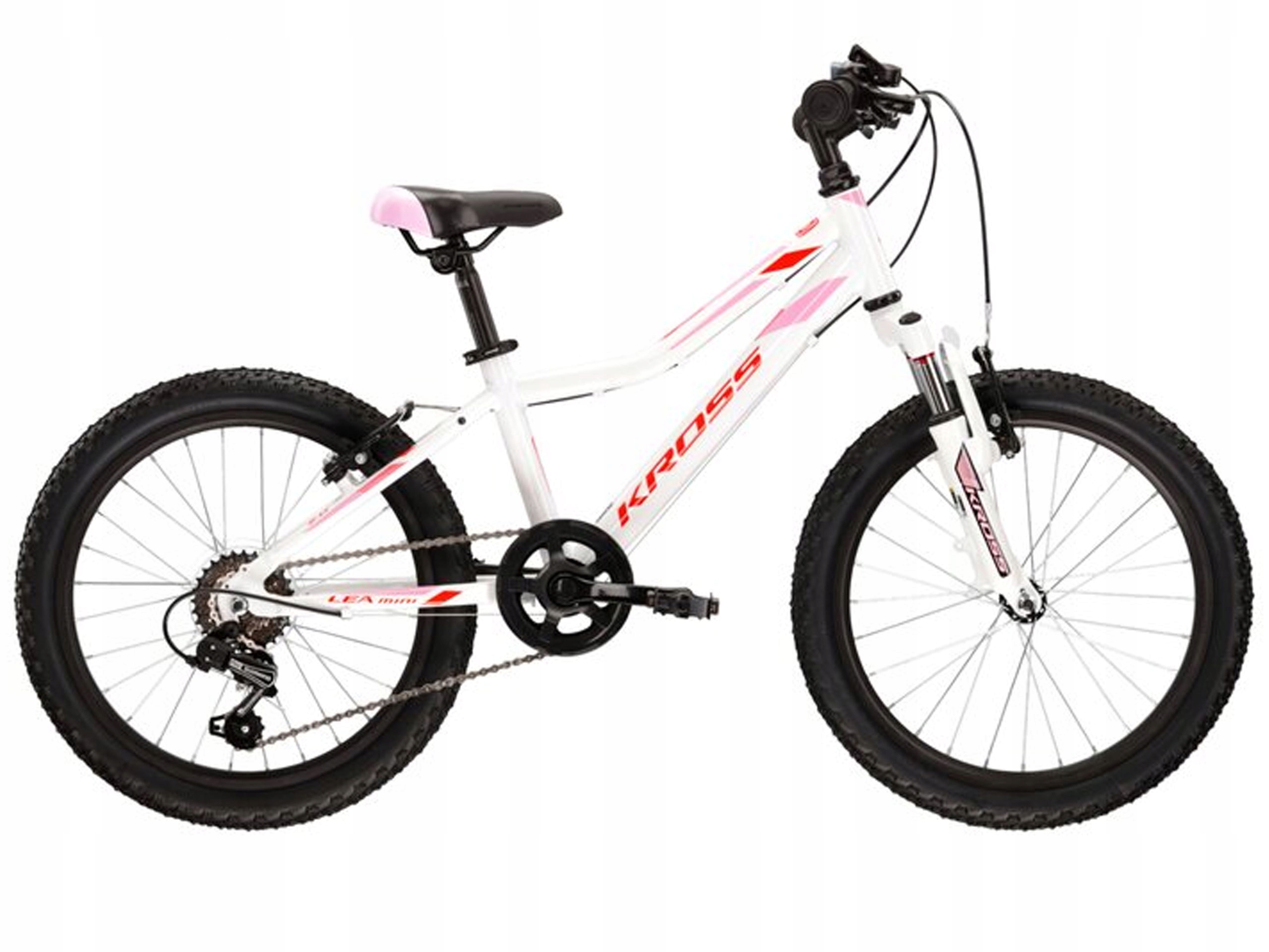Rower Kross Lea Mini 2.0 Koło 20" Biały czerwony różowy
