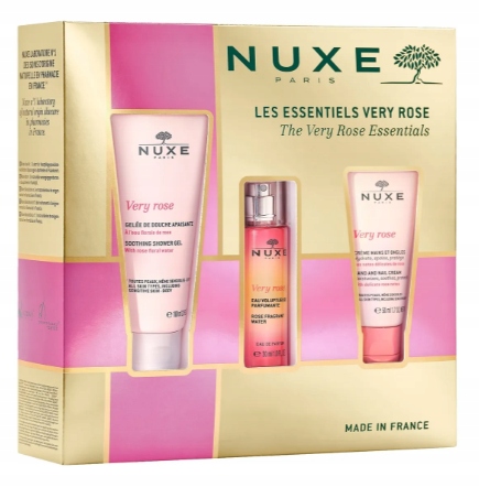 Zestaw Nuxe Very Rose krem do rąk żel pod prysznic woda perfumowana