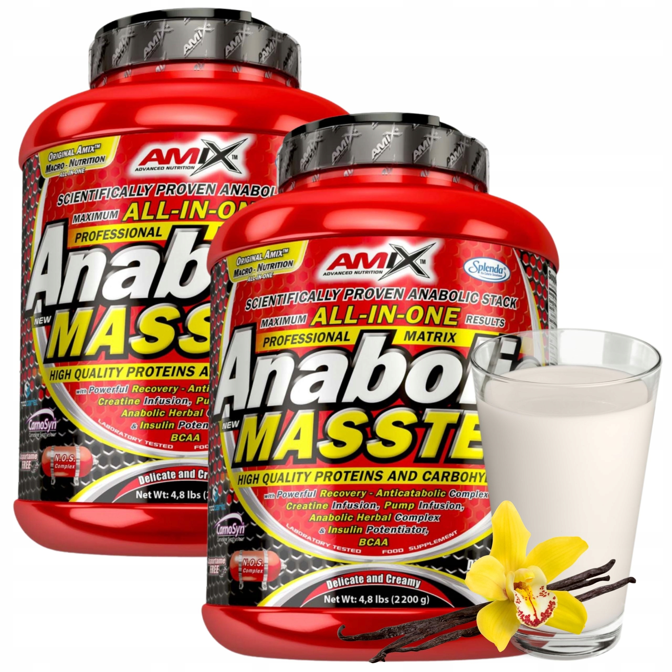 Protein Na Hmotu Gainer Sacharidy Mix Kreatin Amix Anabolic Masster Vanilka