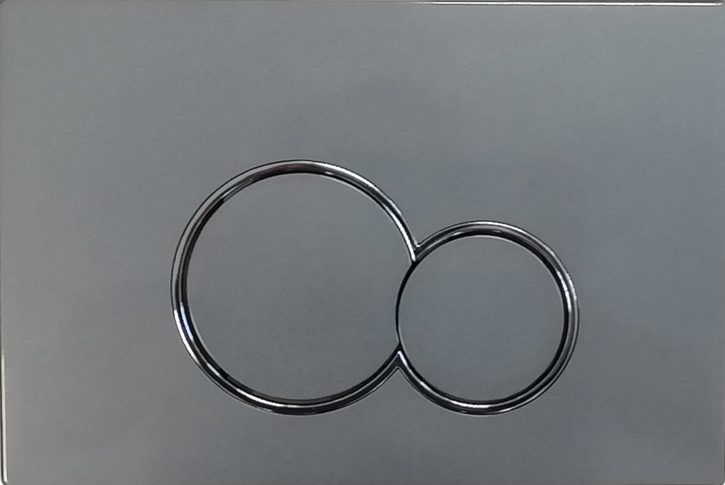 Splachovací tlačítko Simba gun metal pro Wc stojan Geberit Delta Basic UP100