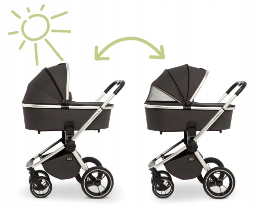 Moon Buggy RESEA S wózek 2w1 Black Wysokość produktu 106.5 cm