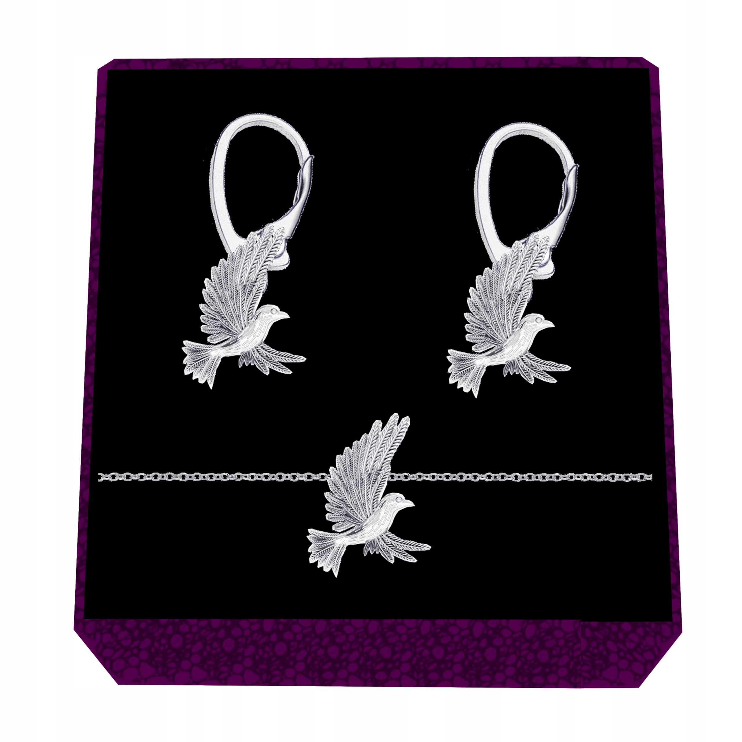 Sada stříbrných šperků Kolibřík Symbol radosti ze života Stříbro ryzost 925