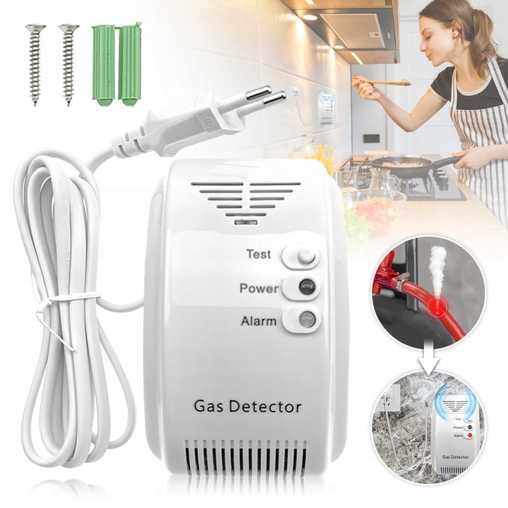 DETEKTOR GAZU LPG LNG METAN, PROPAN, BUTAN ALARM