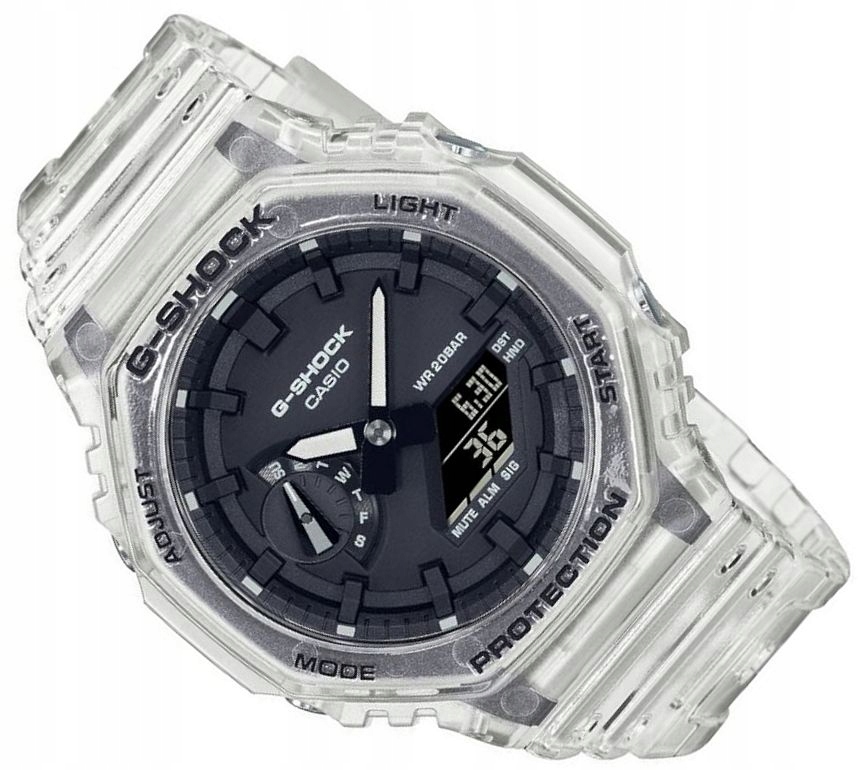 Sportovní Pánské Hodinky Casio G-shock GA-2100SKE-7AER Skeleton Bílé Box