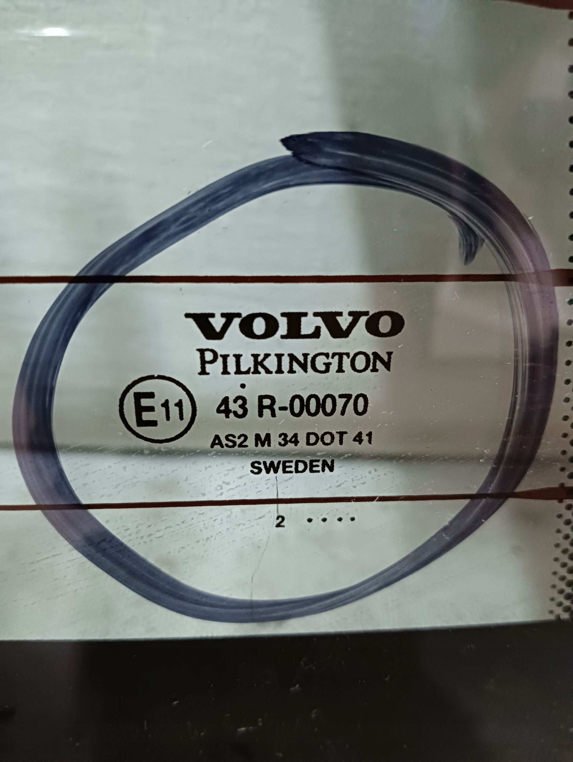 SZYBA TYLNA VOLVO V70 (2000-2007) AS2 ORYGINAŁ Numer katalogowy części 00070