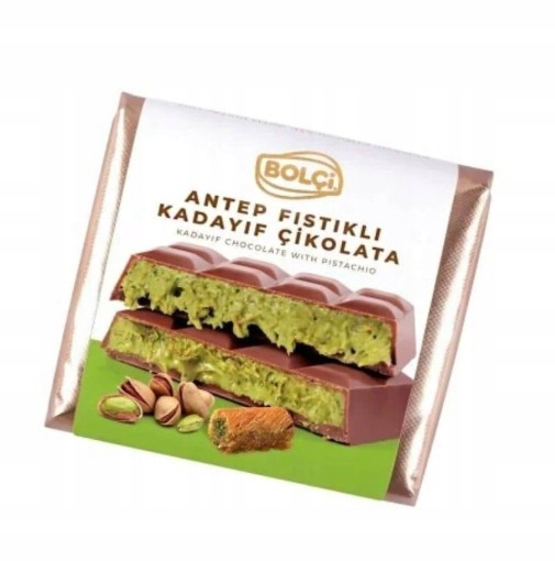 Levně Sada Bolci Čokoláda Dubajská mléčná s pistáciemi 100g 5 kusů