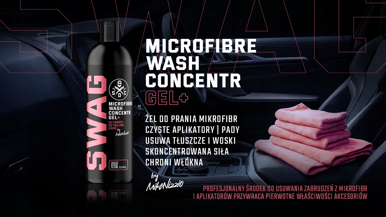 SWAG _ MICROFIBRE WASH CONCENTR GEL+/ 0,5L MIKROFIBRY APLIKATORY PADY Kod producenta SWAMICROFWASHCL500ML