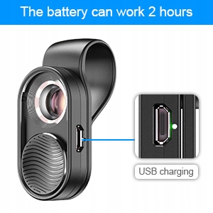 Mikroskop cyfrowy soczewka do telefonu 100x LED Marka Inna