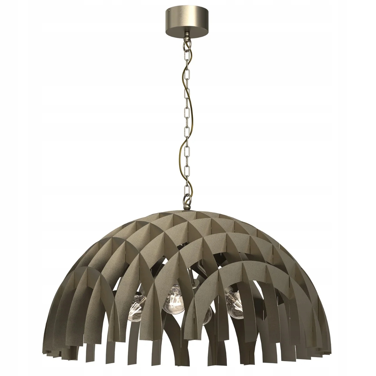 Závesná lampa efektná titánová zlatá okrúhla 77 cm do obývačky Luminex