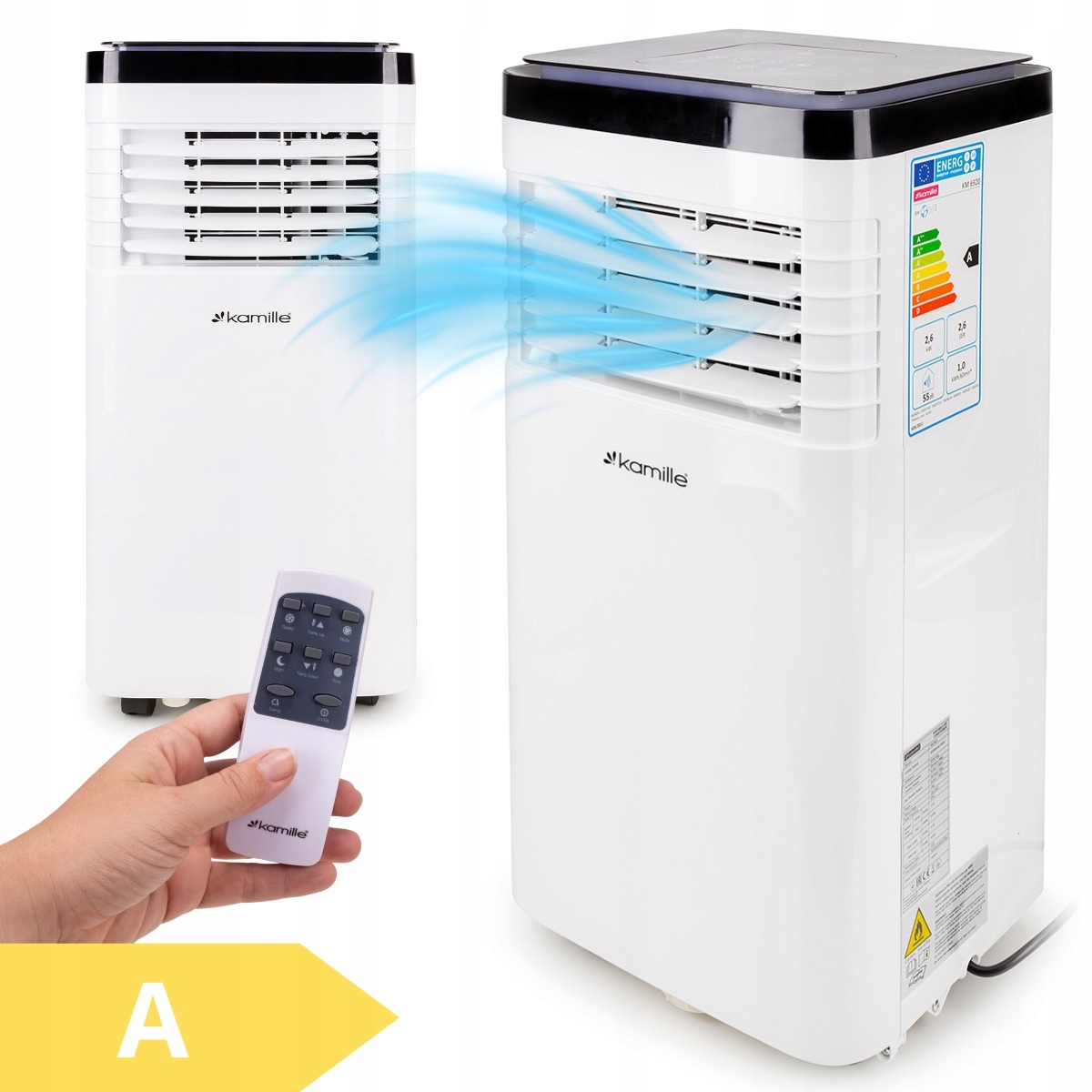 Klimatizátor Prenosný tichý 3v1 2.6kW 9000BTU/h Odvlhčovač Kamille