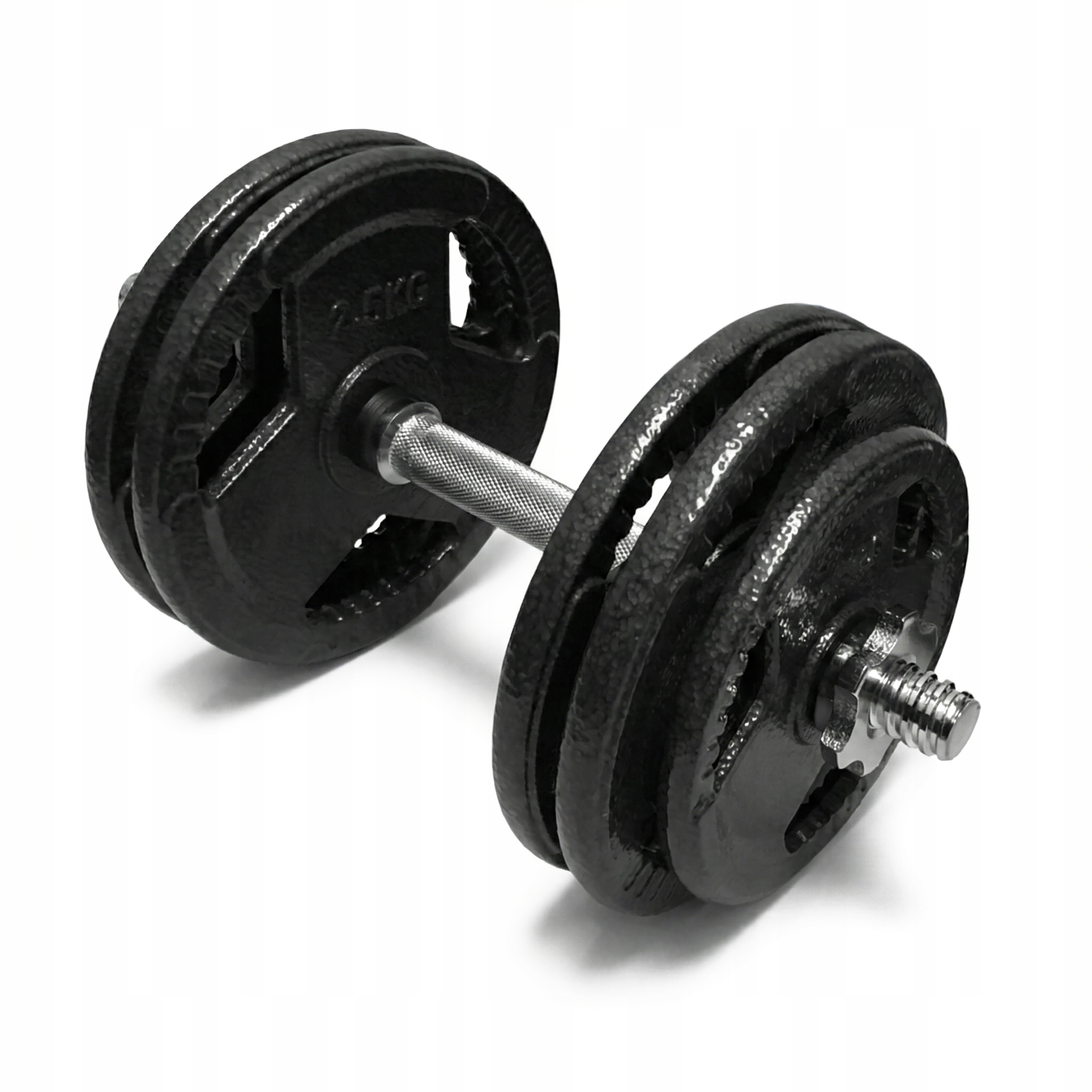 Hantle Żeliwne Regulowane Zestaw 1x15kg gryf 36cm Talerze zestaw 15kg