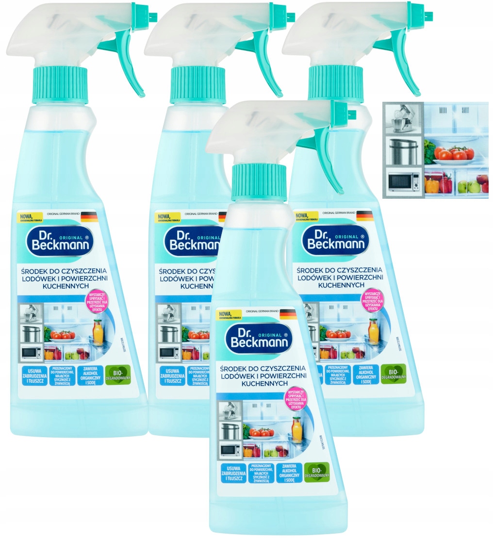 Levně Dr. Beckmann Sprej do lednice Mrazničky Mikrovlnky a Kuchyně 250 ml x4