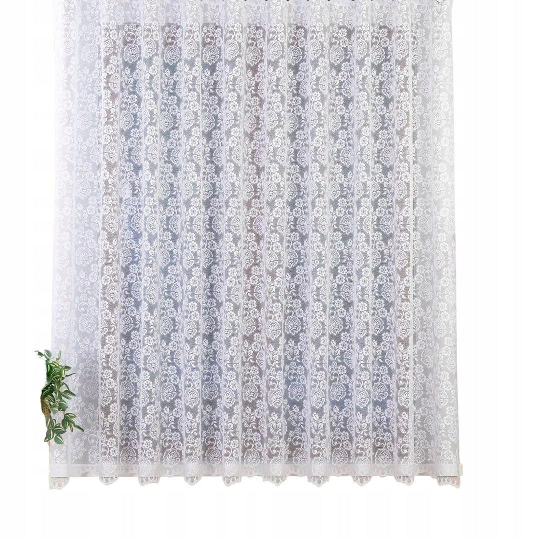 Hotová záclona s páskou – klasická elegance, květiny 200x150