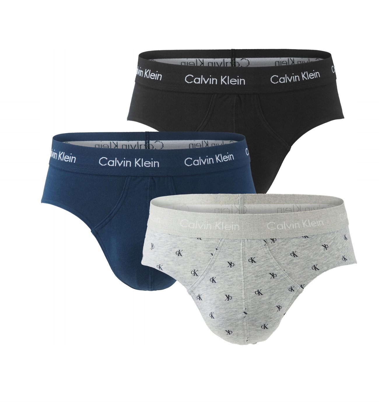 Calvin Klein Slipy Classic Fit 3 Pack Logo Cotton U2661G QY5 L