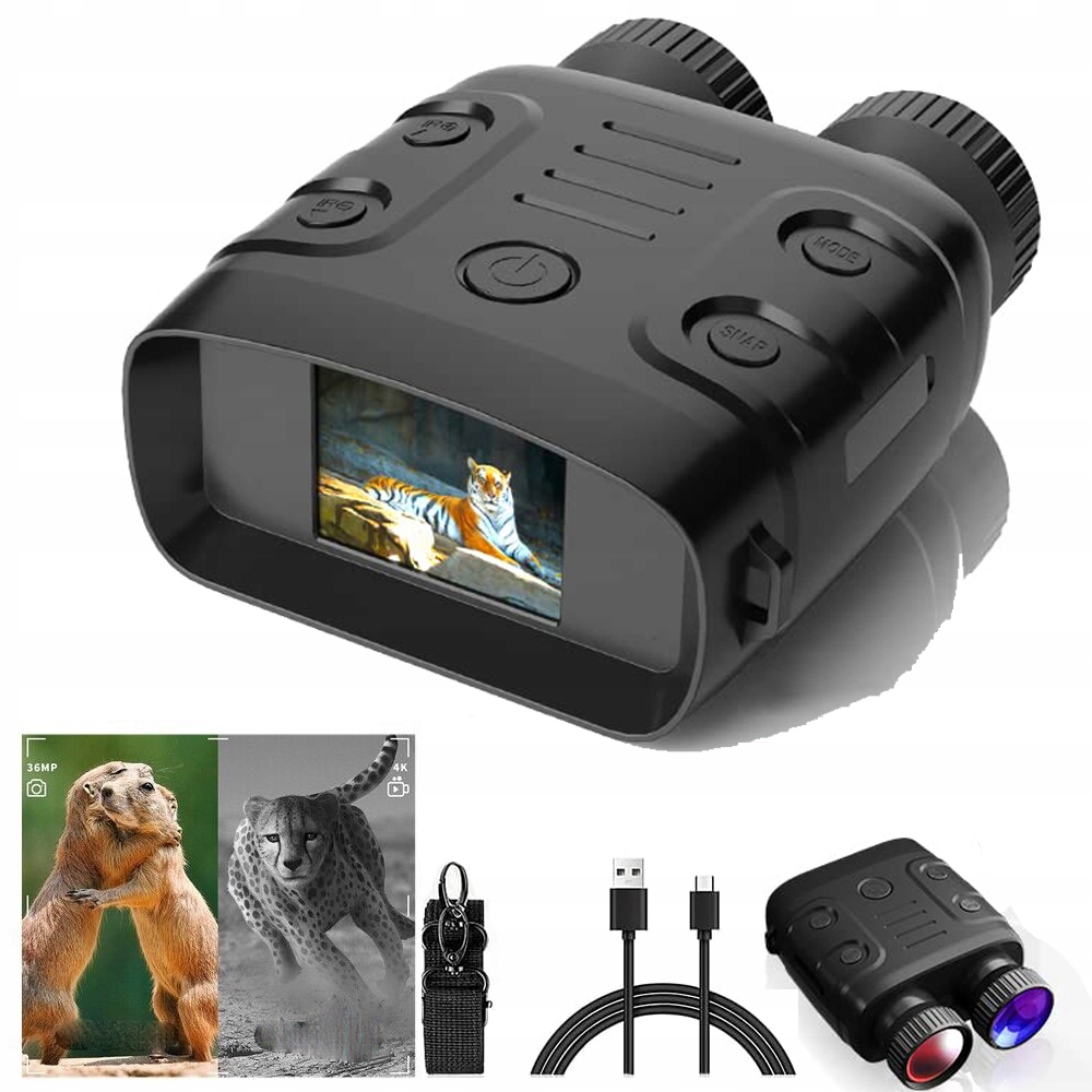 Digitální dalekohled 800 m, lovecká noční vidění 4k 5x Zoom 1080p