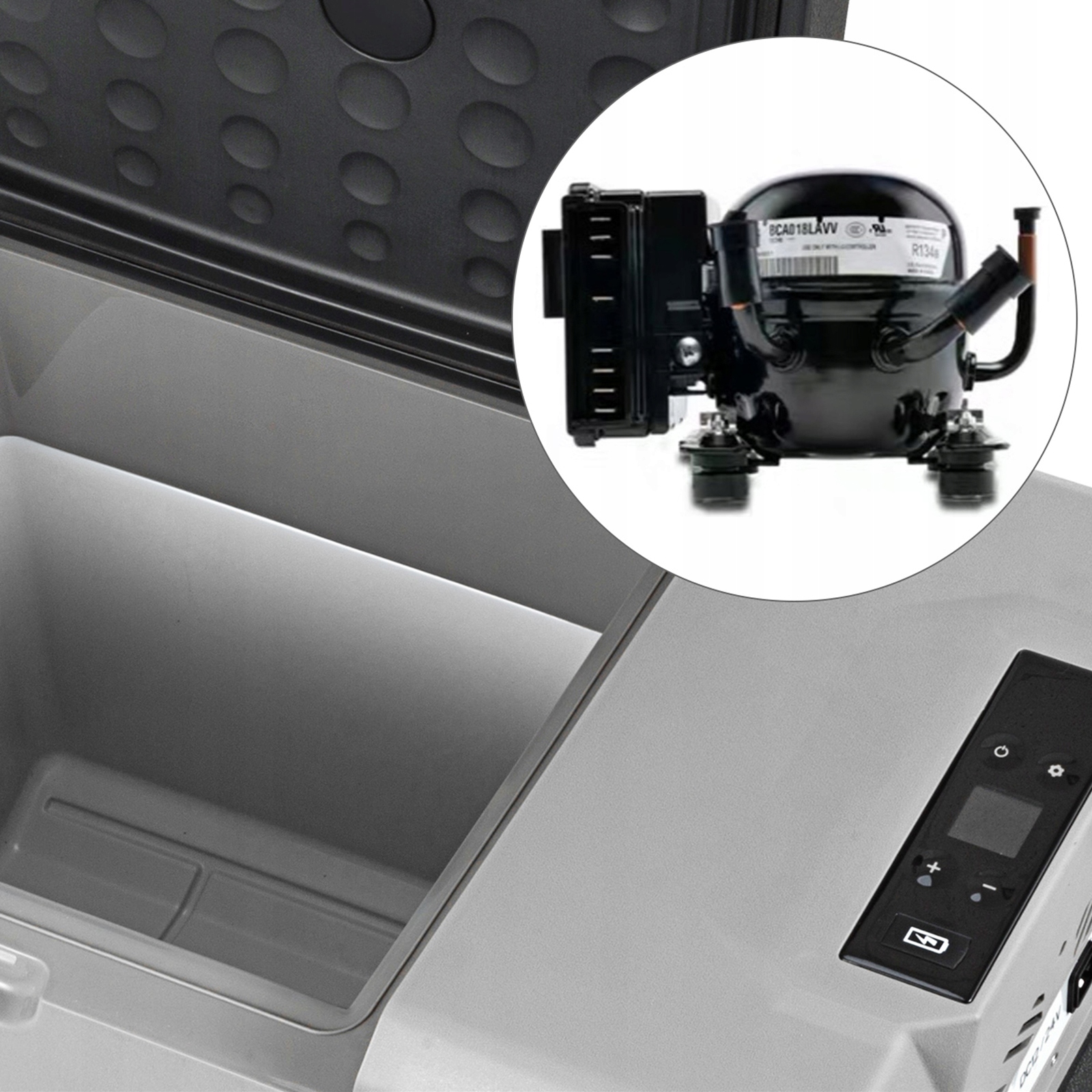 LODÓWKA TURYSTYCZNA KOMPRESOROWA SPRĘŻARKOWA 30L Kolor szary