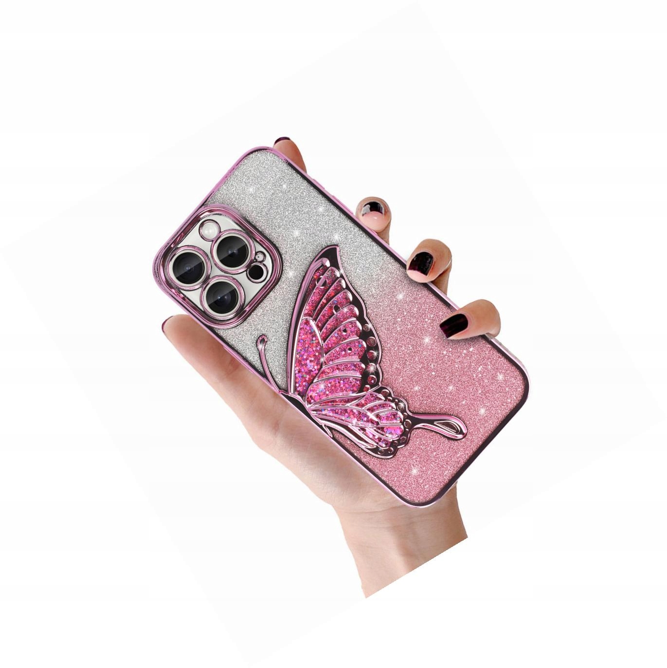 Etui Butterfly Water Case ze wzorem Motyl do iPhone 16 Pro Max na tył