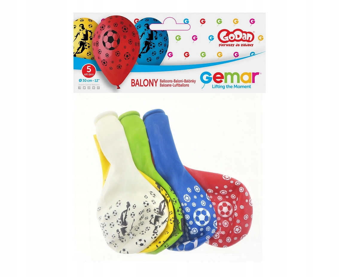 balony Premium "Piłkarze" 12" 5szt. — 3