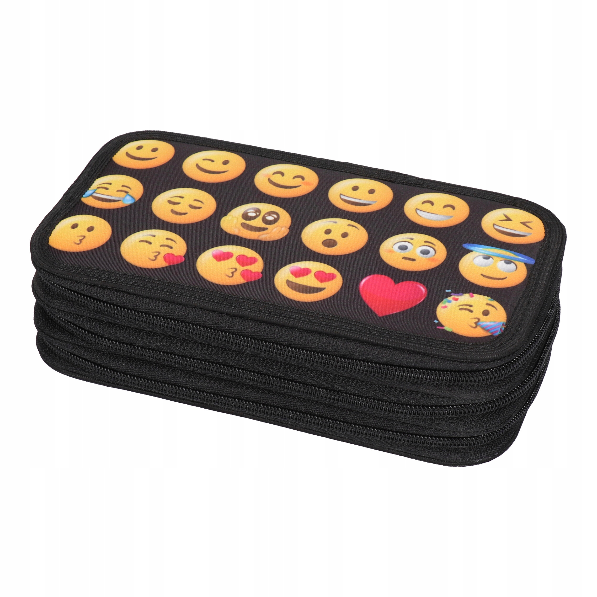 

Piórnik szkolny trzykomorowy trójkomorowy Emoji