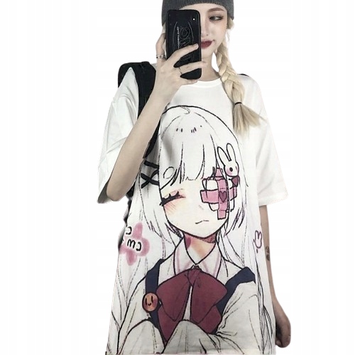 Dámské Tričko Anime Manga Styl Kawaii Dívka Oversize XL