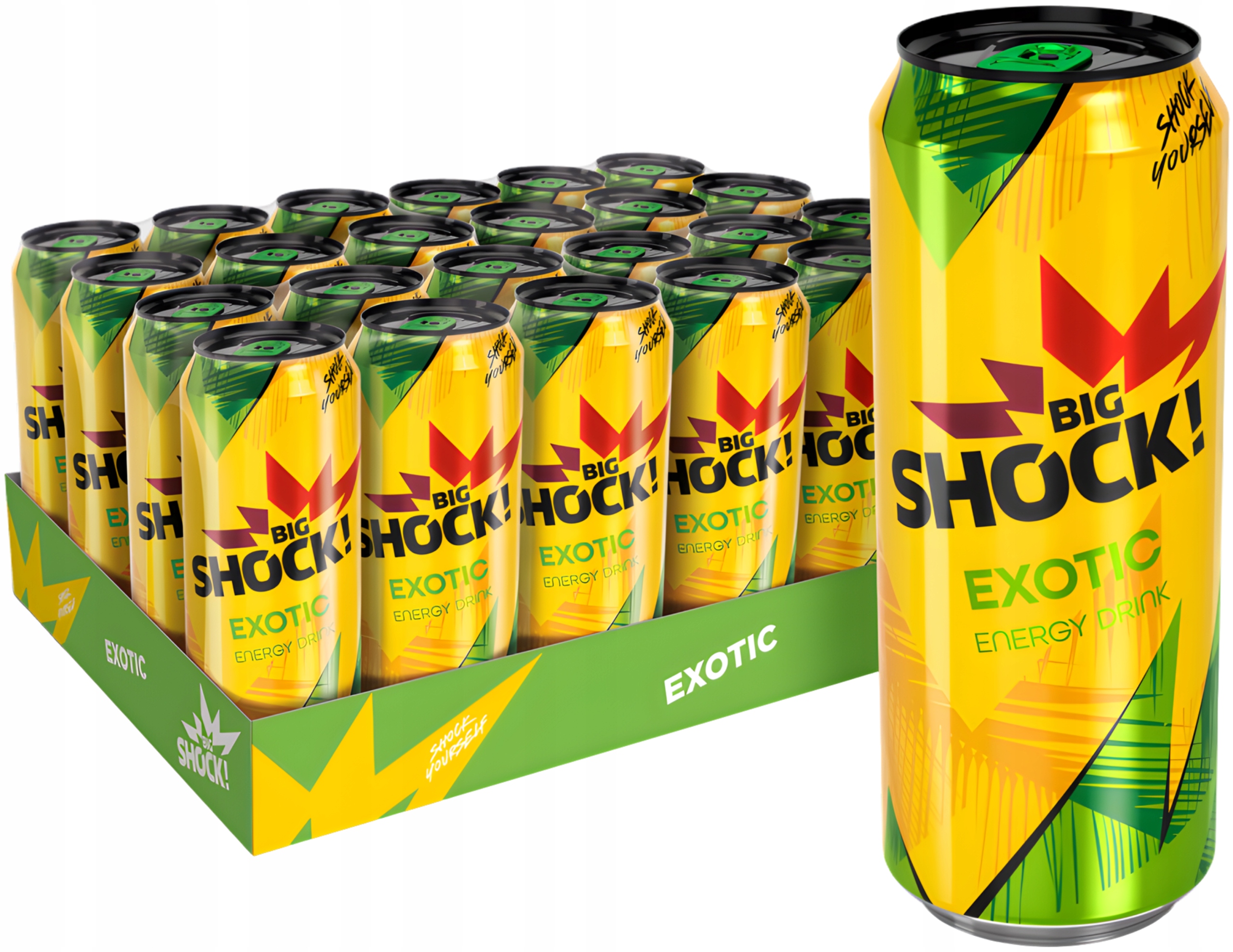 Levně Big Shock! Exotic energetický nápoj sycený 24×0,5l