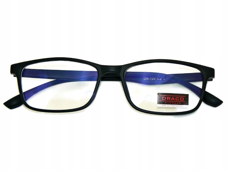 

Damskie Okulary Zerówki Nerdy czarne Antyrefleksem