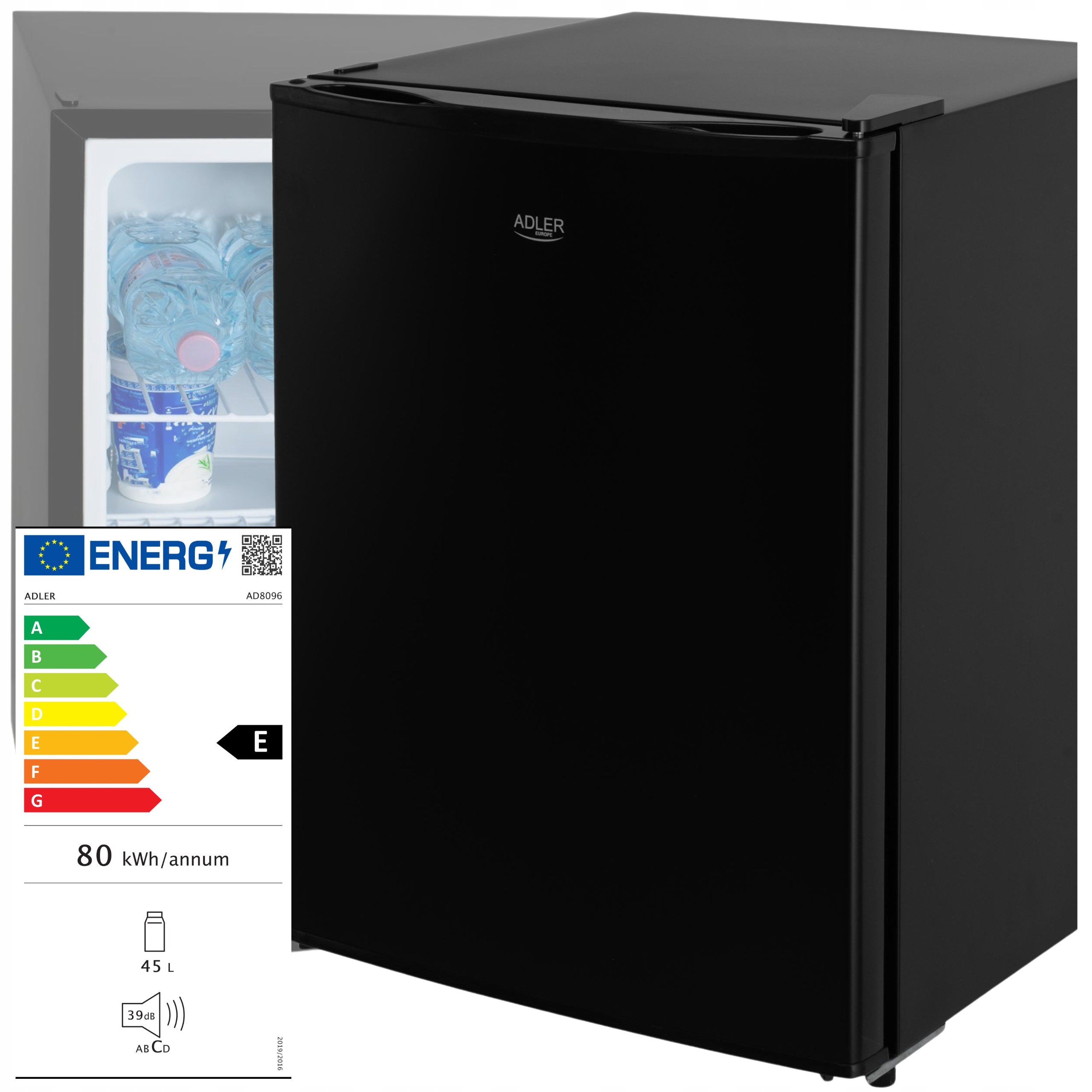 Podstolová lednička Malá chladnička 45L 49 Cm hotelová kancelářská na pozemek