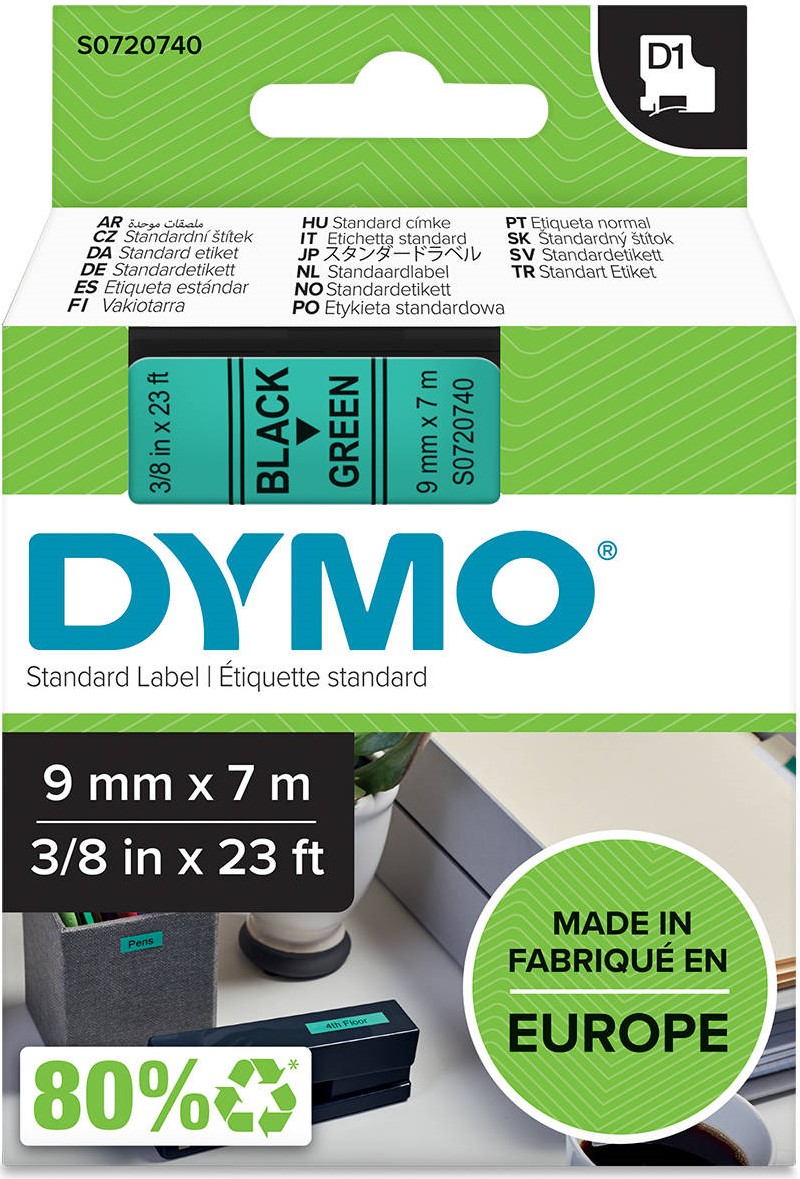 DYMO ETYKIETA TAŚMA D1 9mm x 7m S0720740 / 40919