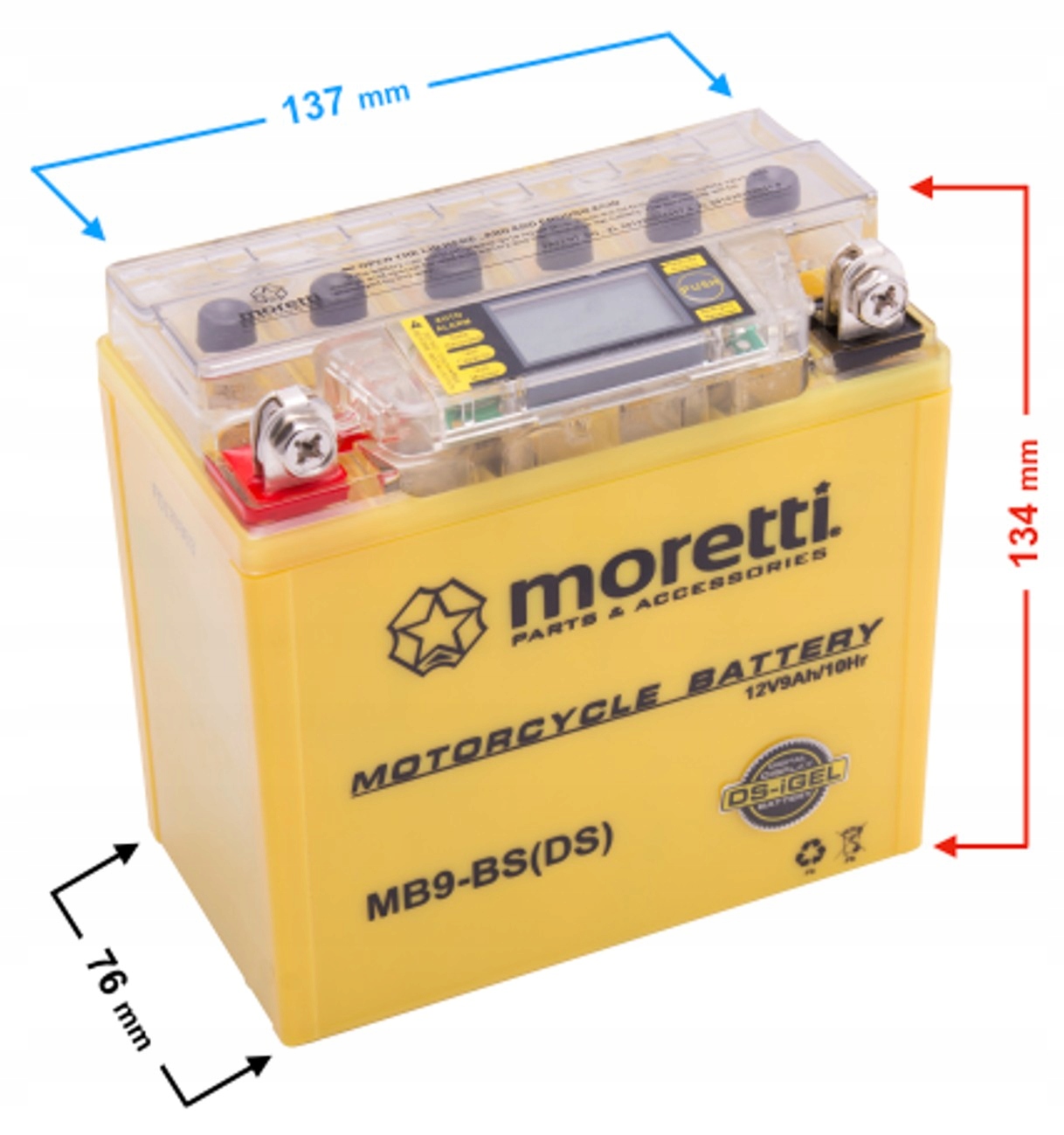 

Akumulator Moretti Agm I-Gel MB9-BS 9Ah