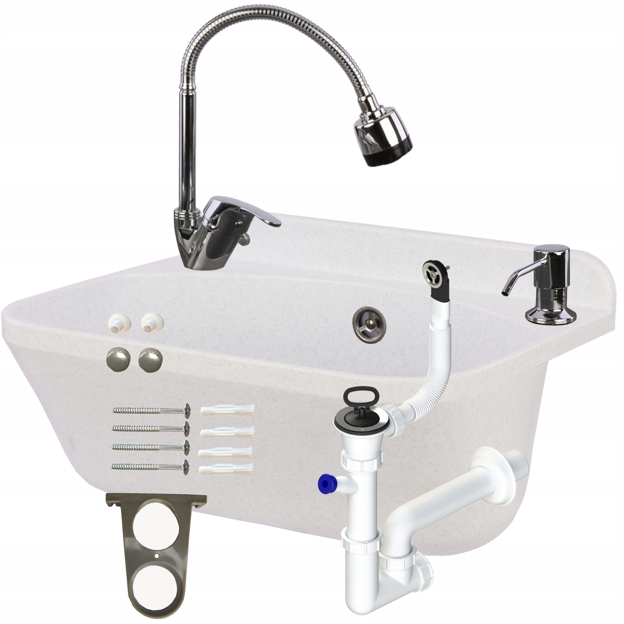 Technický dřez pracovní komora baterie dávkovač