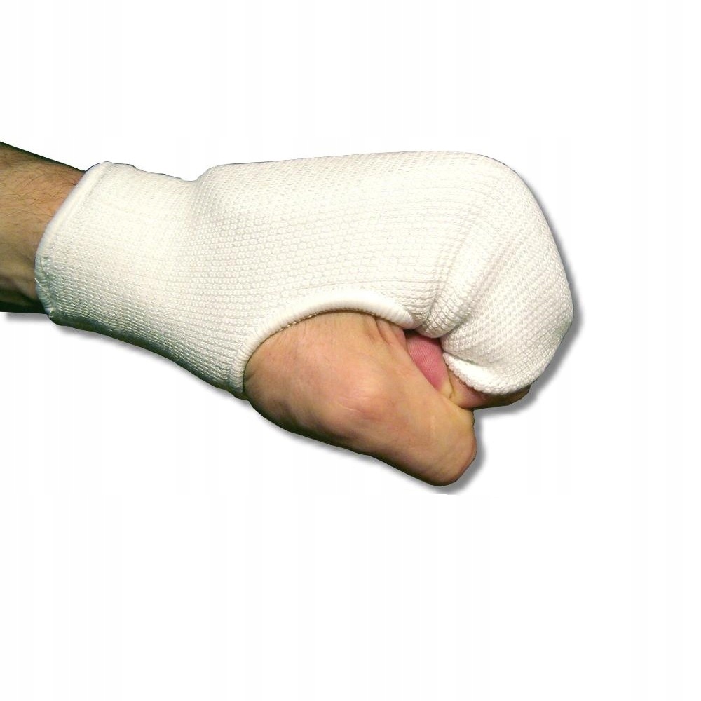 Ochraniacze pięści napięstniki dłoni elastyczne karate białe S