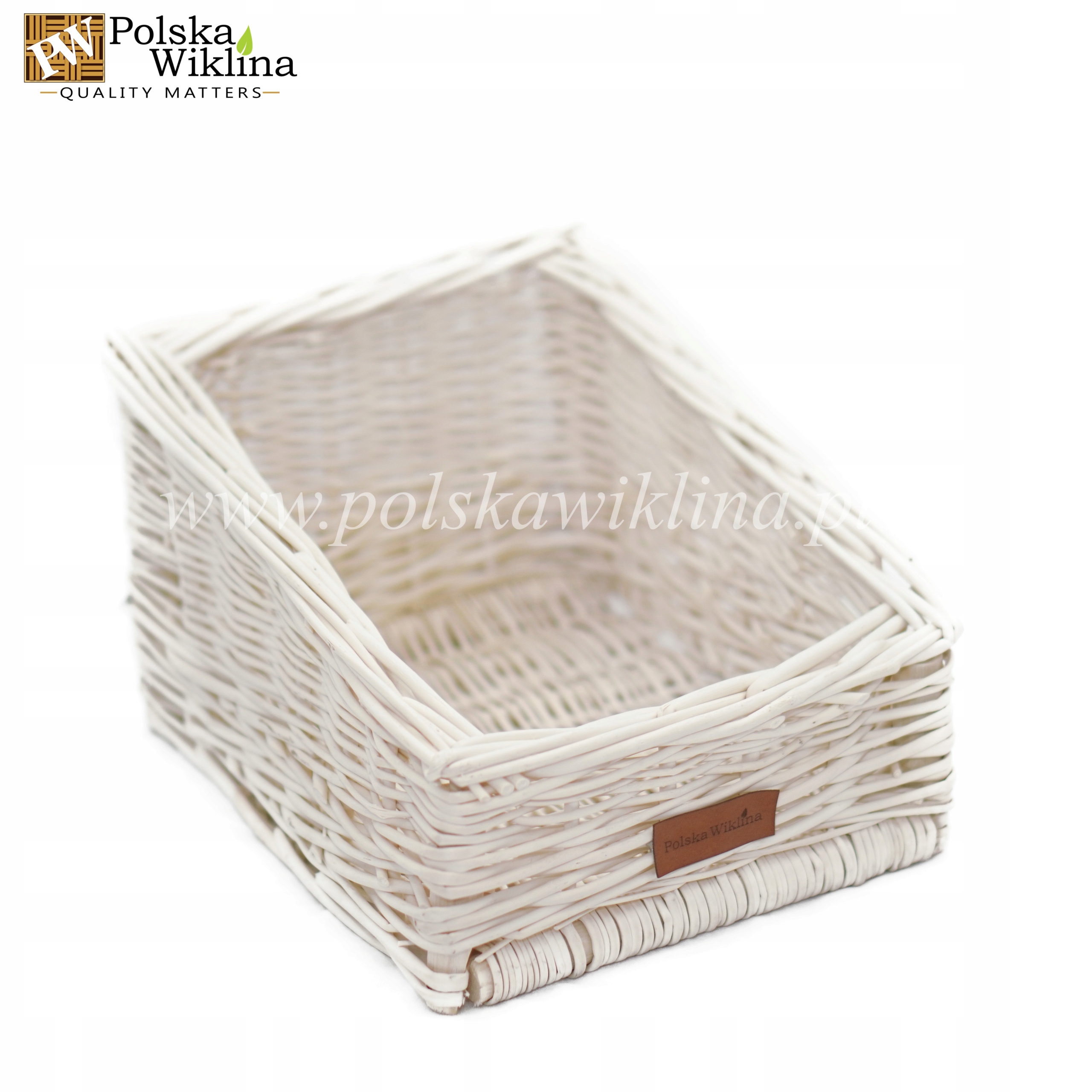 SKRZYNKA WIKLINOWA KOSZ SKOS POJEMNIK WYBIELANY