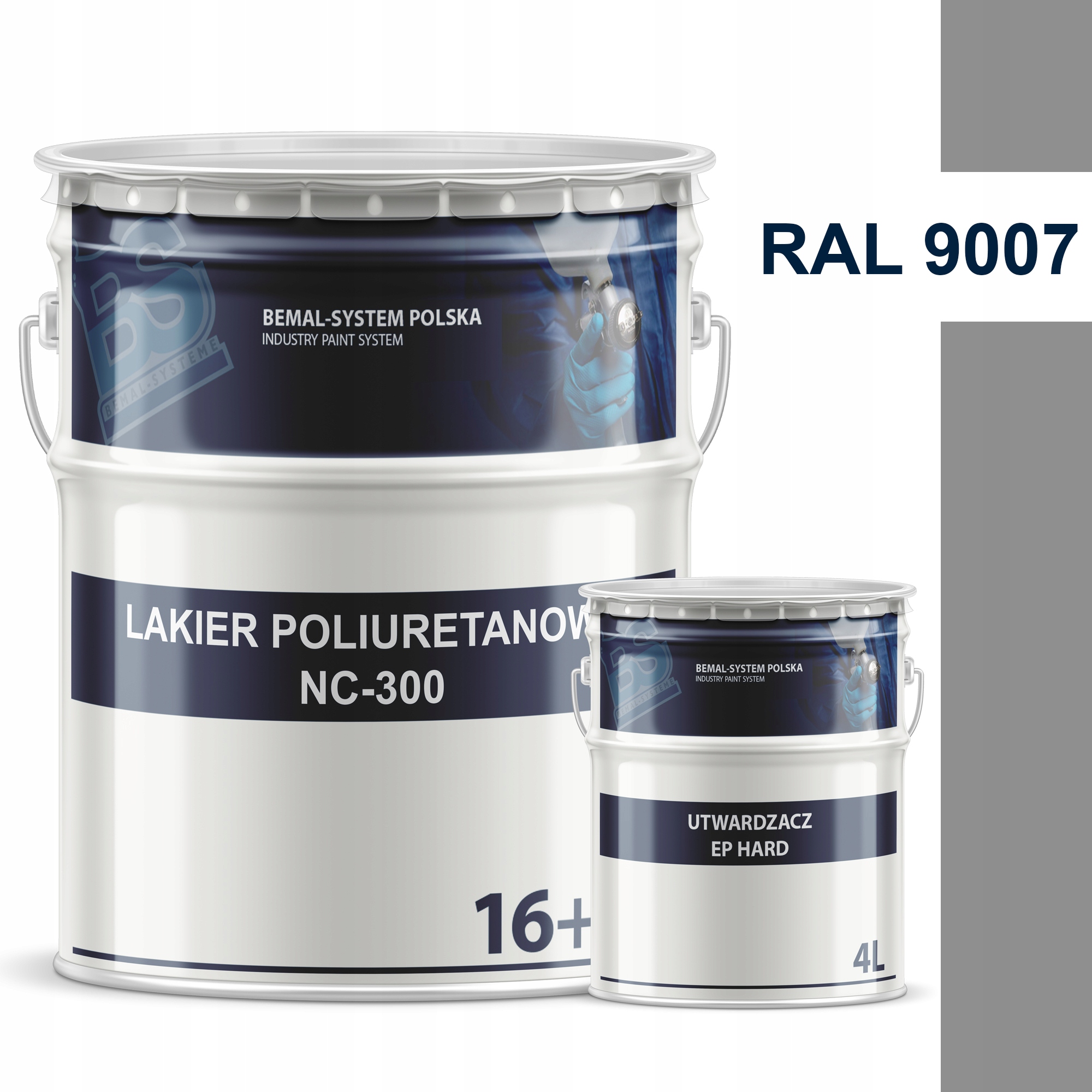 BEMAL FARBA OKRĘTOWA - LAKIER POLIURETANOWY - 20L - RAL 9007